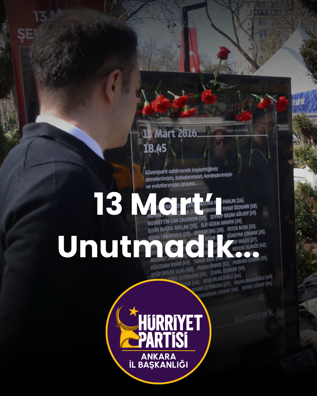 13 Mart Güvenpark Anması